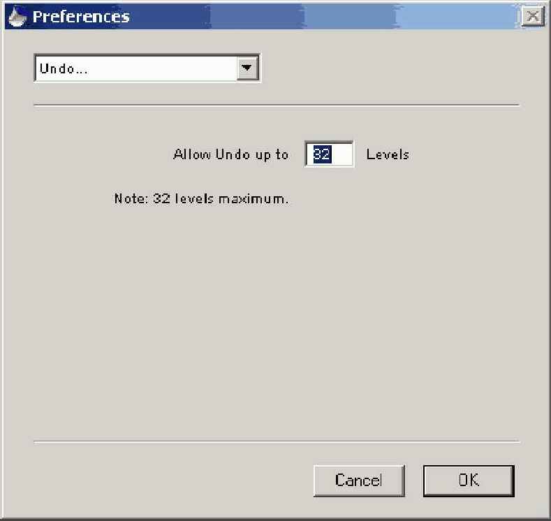   Undo Preferences